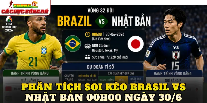 Phân tích soi kèo Brasil vs Nhật Bản 00h00 ngày 30/6