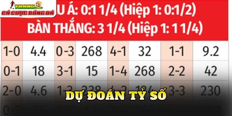 Dự đoán tỷ số